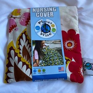 Nursing Cover with Ridged Neckline April Flowers
